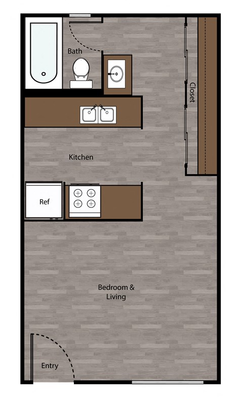 a floor plan of a bedroom apartment